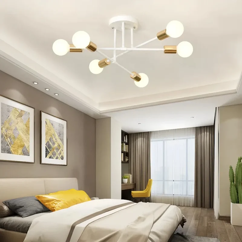 6 flammige Deckenleuchte im modernen Kugeldesign für Esszimmer