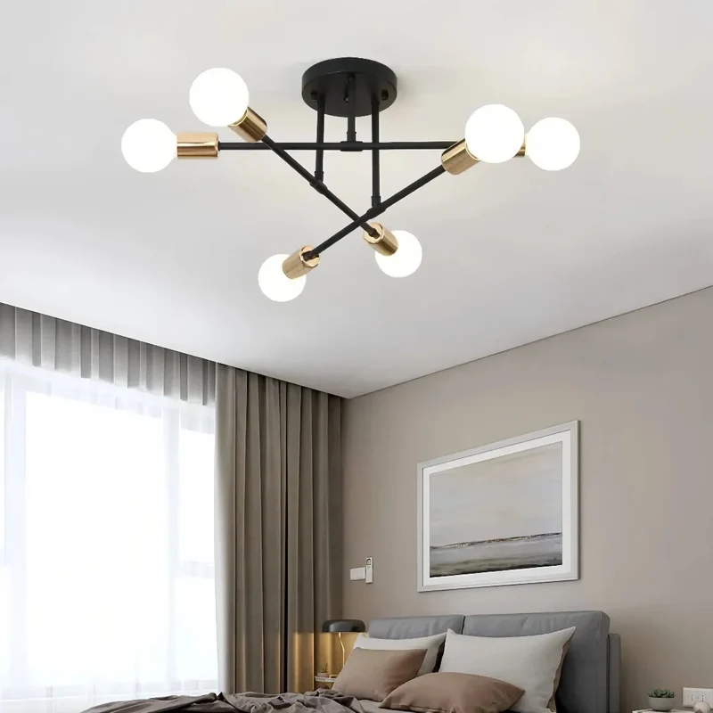 6 flammige Deckenleuchte im modernen Kugeldesign für Esszimmer