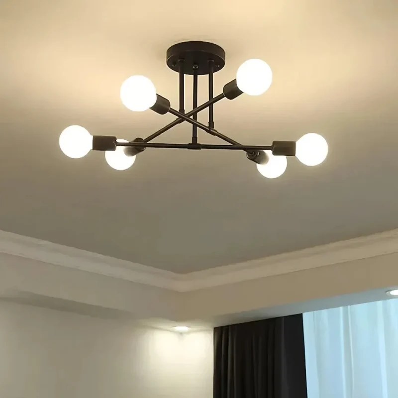 6 flammige Deckenleuchte im modernen Kugeldesign für Esszimmer