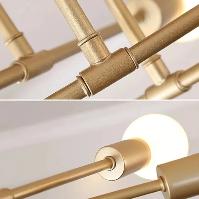 6 flammige Deckenleuchte im modernen Kugeldesign für Esszimmer