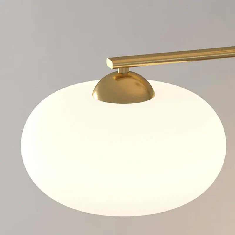 3-flammige LED Pendelleuchte aus Glas im japanischen Stil für das Esszimmer