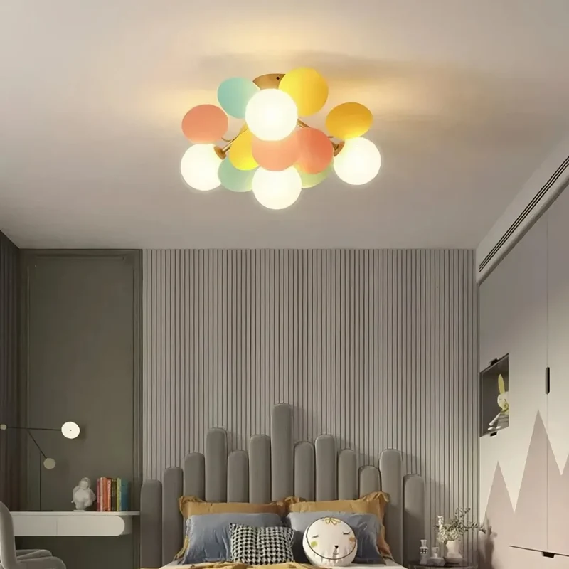 Kinderzimmer Deckenlampe mit Kugelform aus Glas