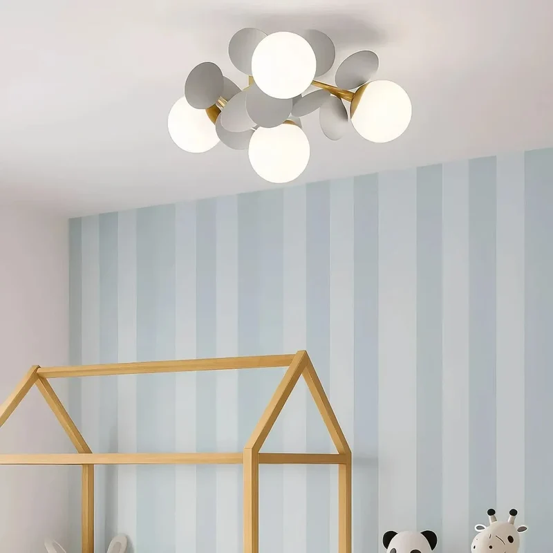 Kinderzimmer Deckenlampe mit Kugelform aus Glas