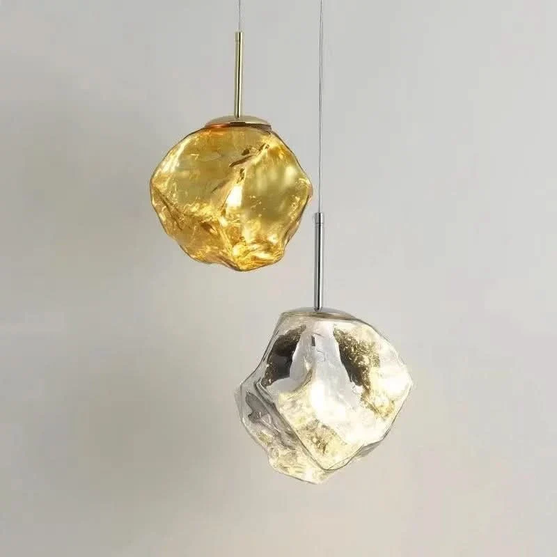 Trendige Hängelampe Höhenverstellbar Glas Metall – Aurora Nordica