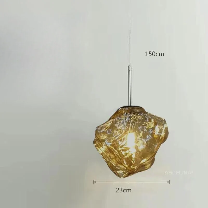 Trendige Hängelampe Höhenverstellbar Glas Metall – Aurora Nordica