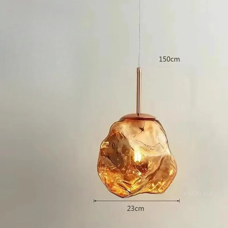 Trendige Hängelampe Höhenverstellbar Glas Metall – Aurora Nordica