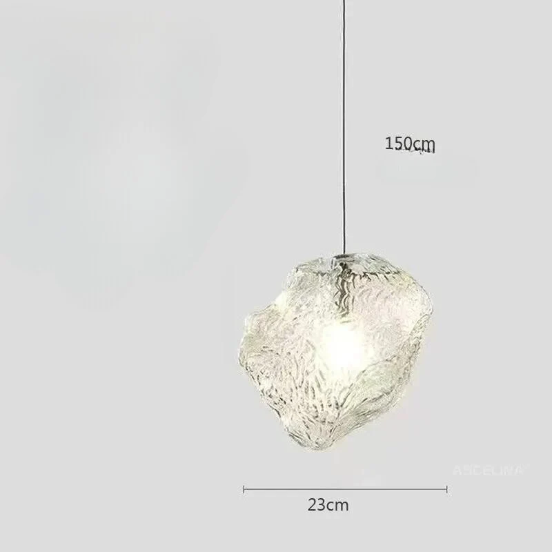 Trendige Hängelampe Höhenverstellbar Glas Metall – Aurora Nordica