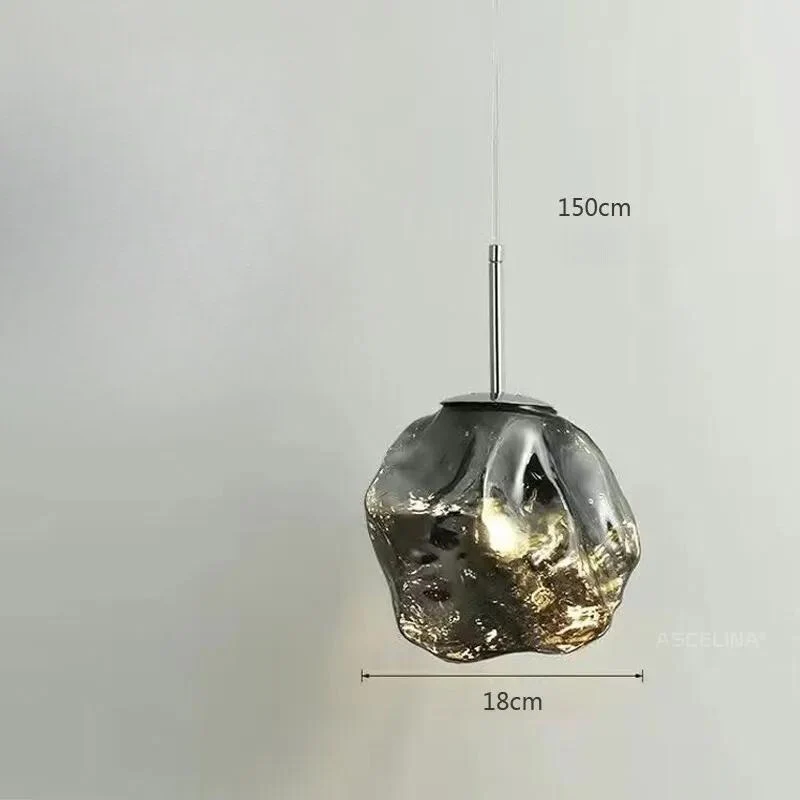 Trendige Hängelampe Höhenverstellbar Glas Metall – Aurora Nordica