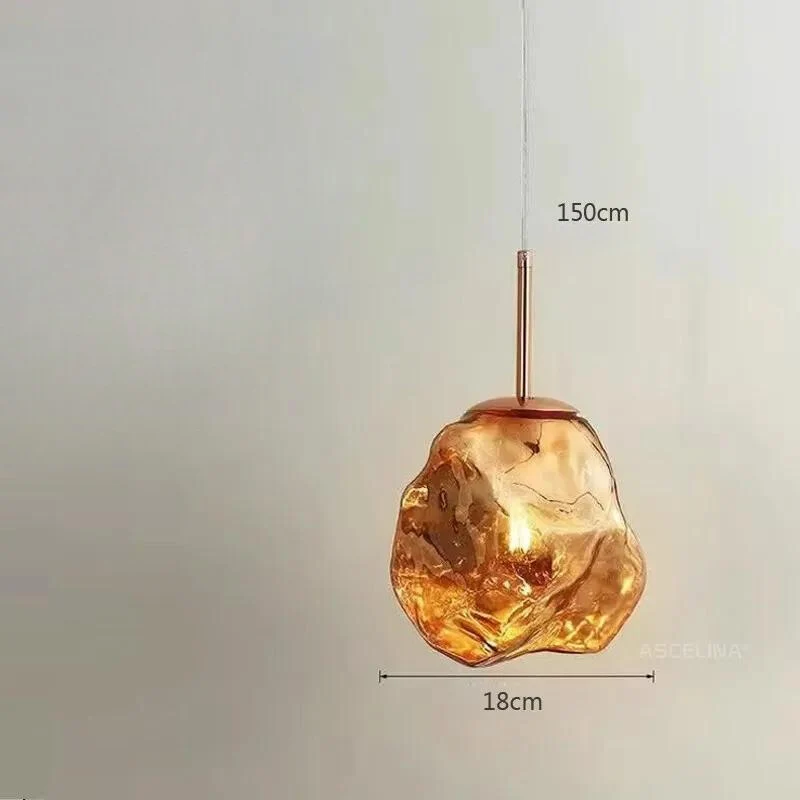 Trendige Hängelampe Höhenverstellbar Glas Metall – Aurora Nordica