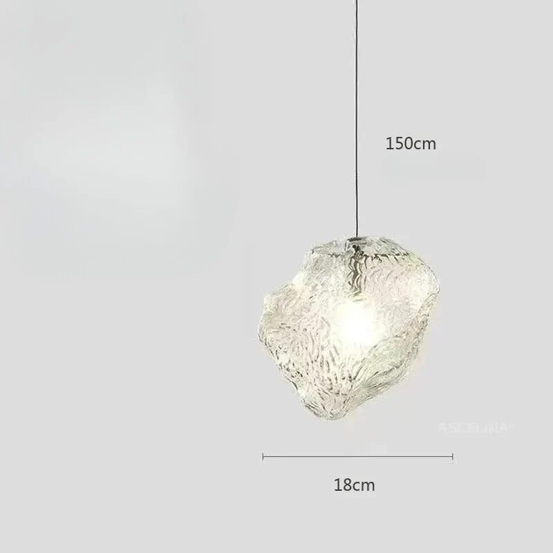 Trendige Hängelampe Höhenverstellbar Glas Metall – Aurora Nordica