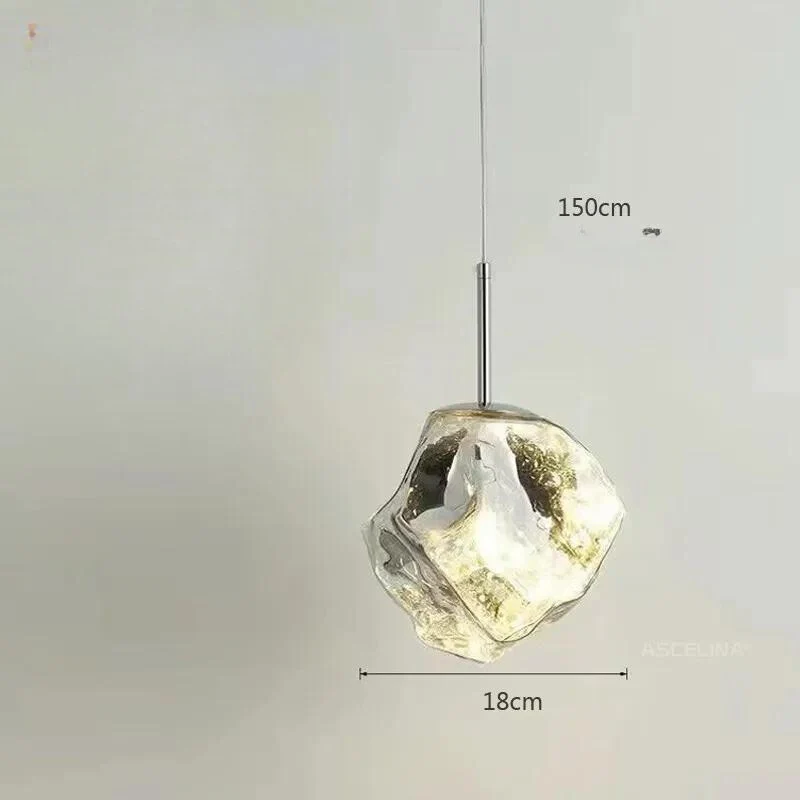 Trendige Hängelampe Höhenverstellbar Glas Metall – Aurora Nordica