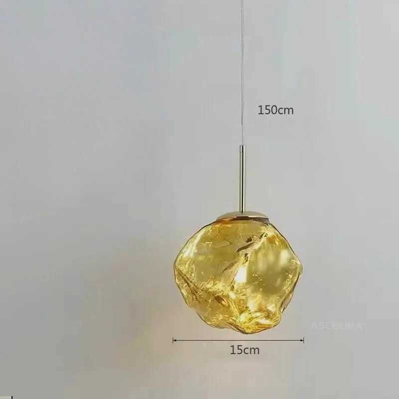 Trendige Hängelampe Höhenverstellbar Glas Metall – Aurora Nordica