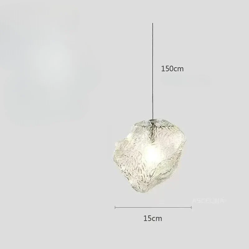 Trendige Hängelampe Höhenverstellbar Glas Metall – Aurora Nordica