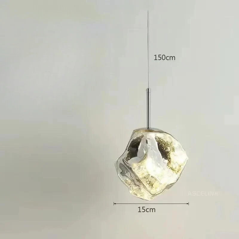 Trendige Hängelampe Höhenverstellbar Glas Metall – Aurora Nordica
