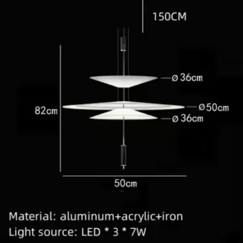 Acryl-Hängelampe mit schickem Finish für edle Räume – Discs