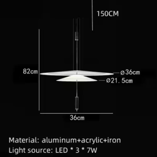 Acryl-Hängelampe mit schickem Finish für edle Räume – Discs