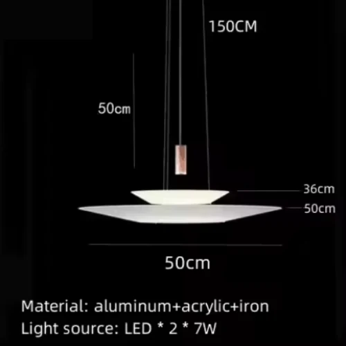 Acryl-Hängelampe mit schickem Finish für edle Räume – Discs