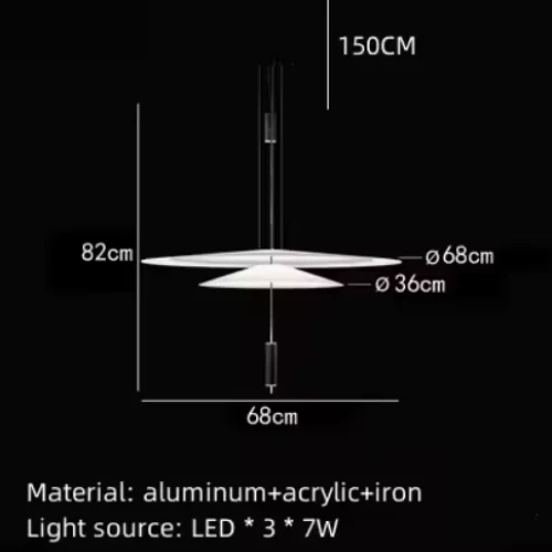 Acryl-Hängelampe mit schickem Finish für edle Räume – Discs