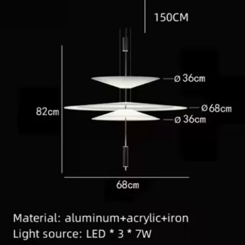 Acryl-Hängelampe mit schickem Finish für edle Räume – Discs