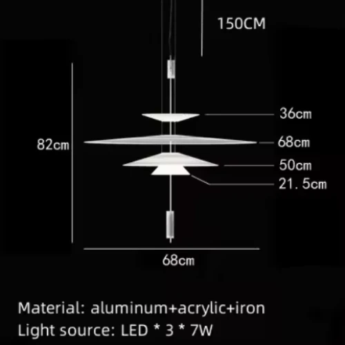 Acryl-Hängelampe mit schickem Finish für edle Räume – Discs