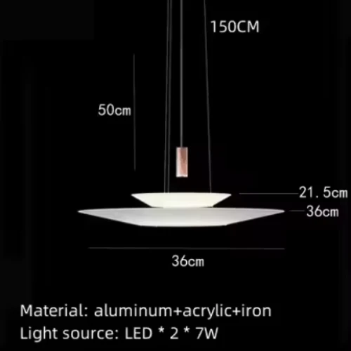 Acryl-Hängelampe mit schickem Finish für edle Räume – Discs