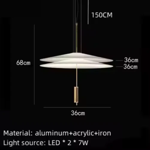 Acryl-Hängelampe mit schickem Finish für edle Räume – Discs