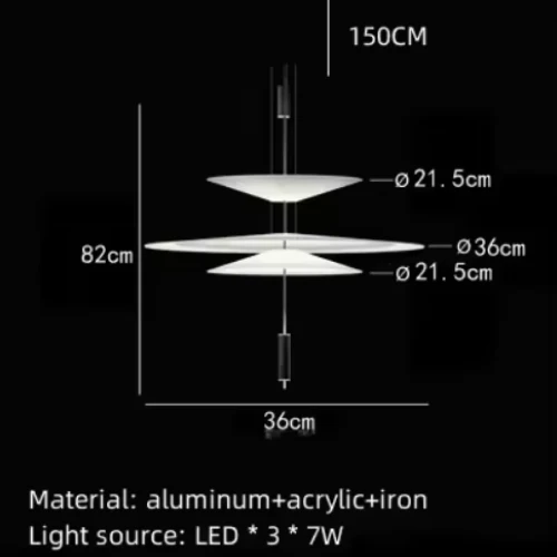 Acryl-Hängelampe mit schickem Finish für edle Räume – Discs