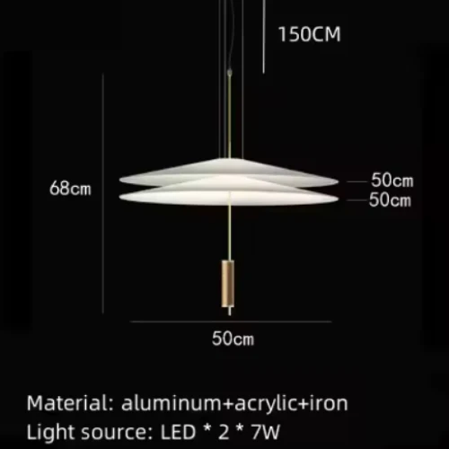 Acryl-Hängelampe mit schickem Finish für edle Räume – Discs