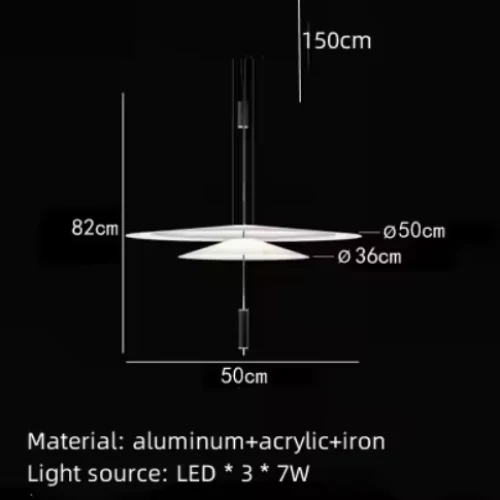 Acryl-Hängelampe mit schickem Finish für edle Räume – Discs