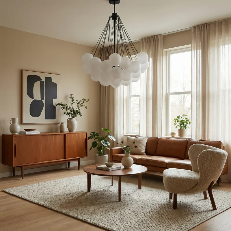 Glas- und LED-Kugel-Pendelleuchte – Hypnotique Orbe