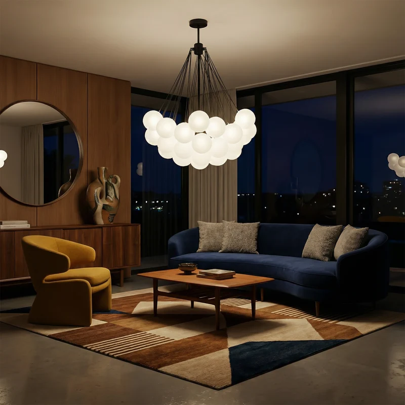 Glas- und LED-Kugel-Pendelleuchte – Hypnotique Orbe