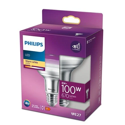 Philips E27 LED-Reflektorlampe – 7 W ersetzt 100 W – warmweißes Licht