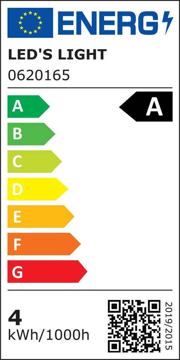 LED Birne E27 3,8W warmweiß Klar A60 - 50.000h Haltbarkeit - LED's Light