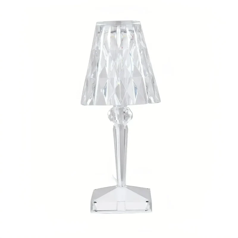 Kabellose LED-Tischlampe aus Acrylglas mit Touchschalter