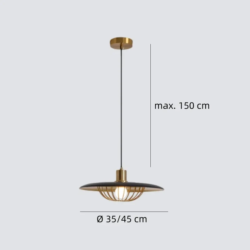 Moderne Pendelleuchte aus Metall für den Esstisch
