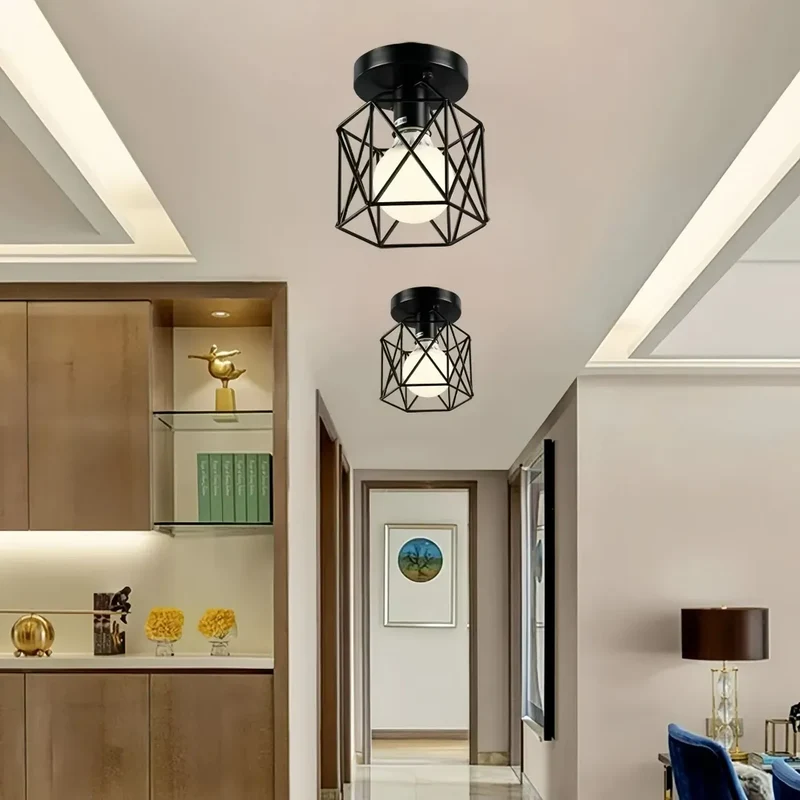 Industrial Deckenleuchte für den Flur aus Metall