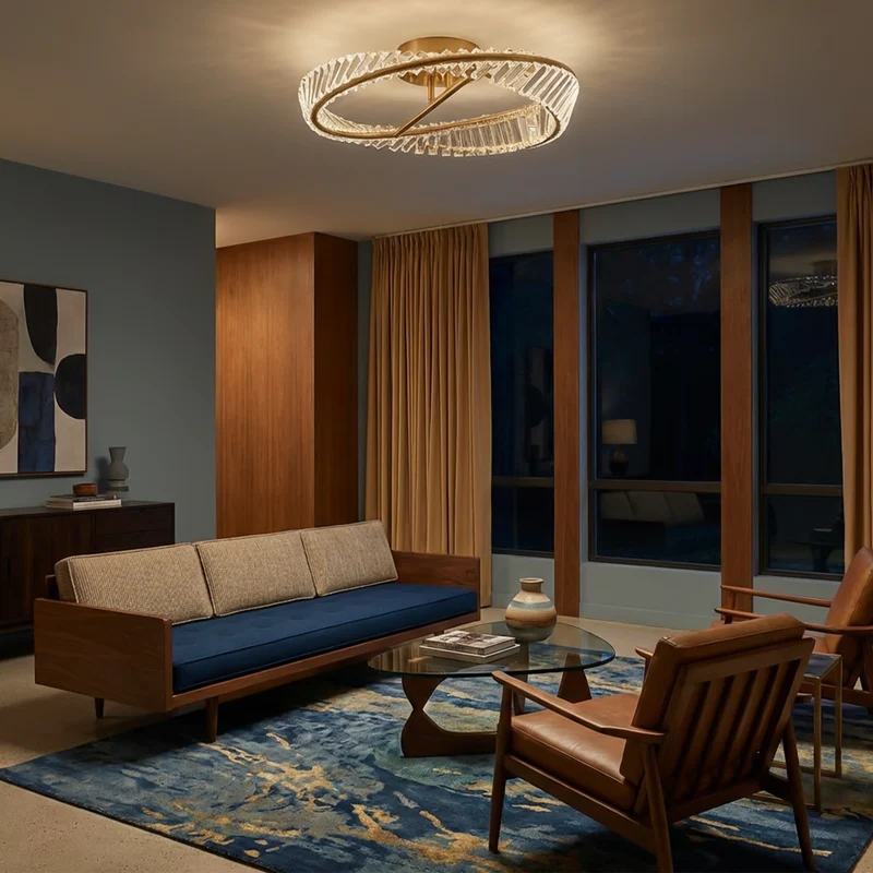 Design-Deckenleuchte mit Kristallen und eleganter Ausführung – Lussuoso