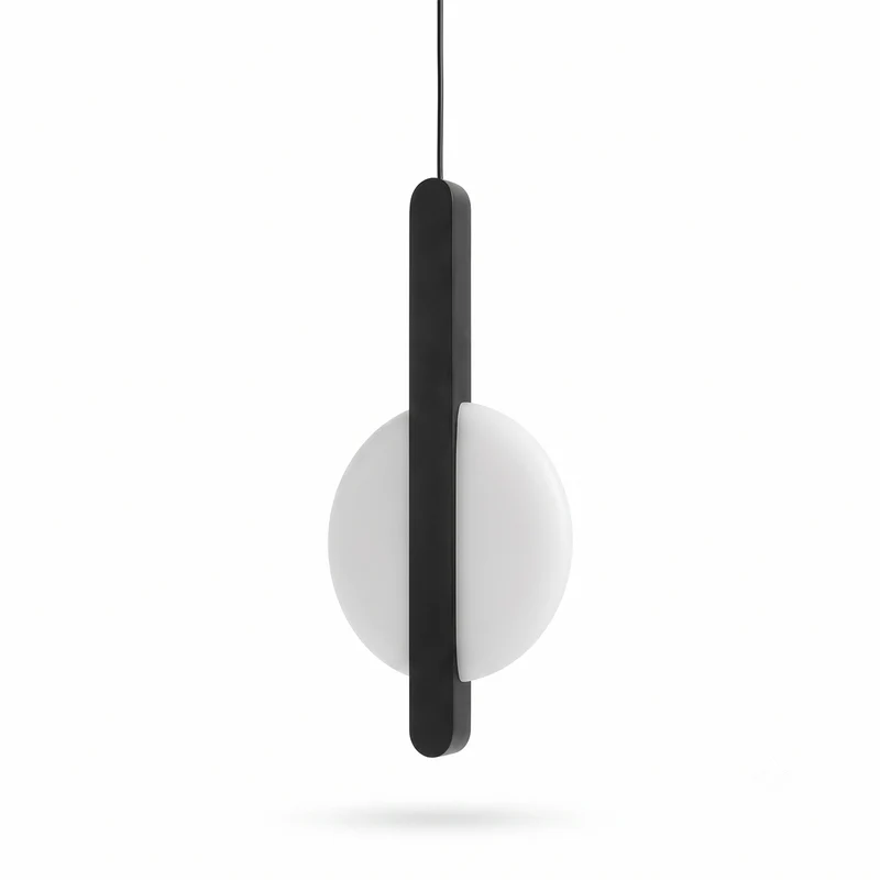 Moderne schwarze Hängelampe mit elegantem Ambiente – Éclat Noir