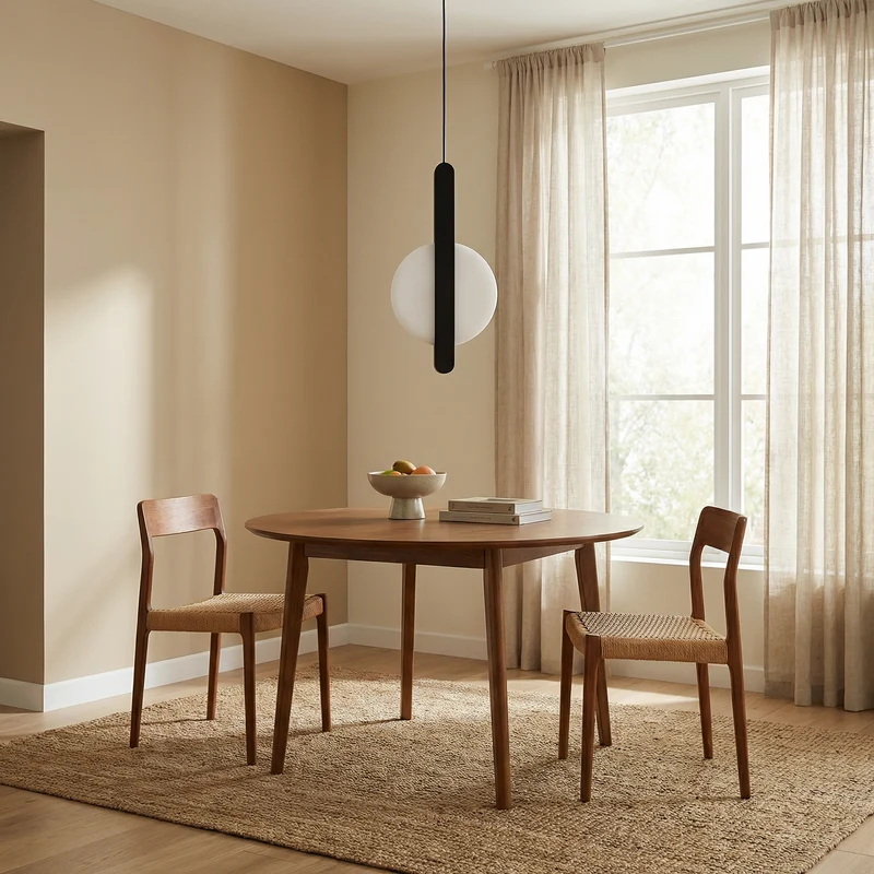 Moderne schwarze Hängelampe mit elegantem Ambiente – Éclat Noir