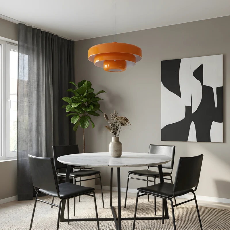 Moderne Hängelampe aus langlebigem Stahl und Aluminium – Macaron