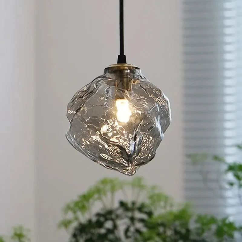 Skandinavische Glas-Hängelampe mit Lava-Effekt – Volcano