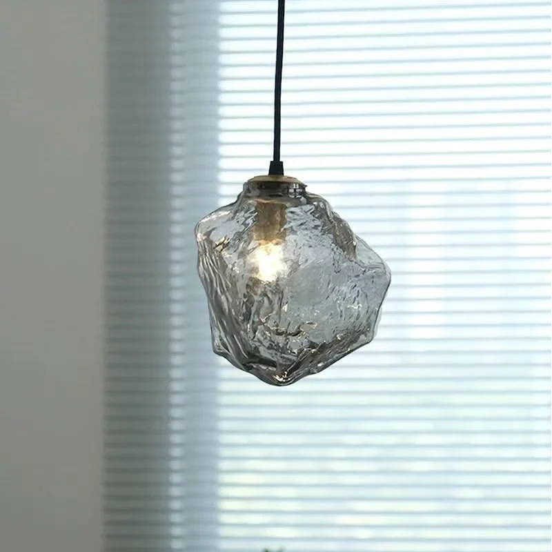Skandinavische Glas-Hängelampe mit Lava-Effekt – Volcano