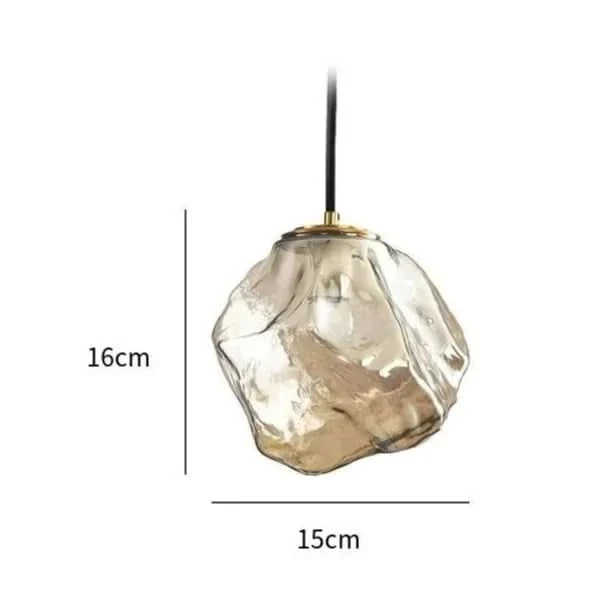 Skandinavische Glas-Hängelampe mit Lava-Effekt – Volcano