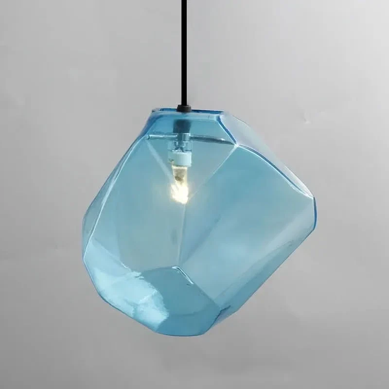 Bunte Stein-Hängelampe mit energieeffizienter LED-Beleuchtung – Gemme