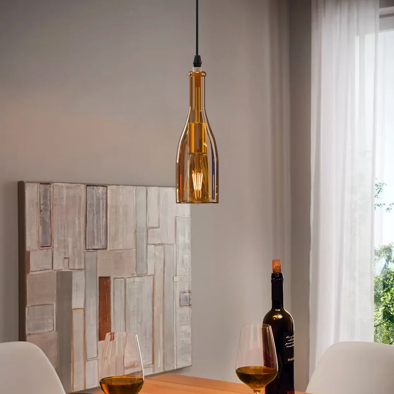 Retro Weinflasche hängelampen deckenleuchte wohnzimmer~2887