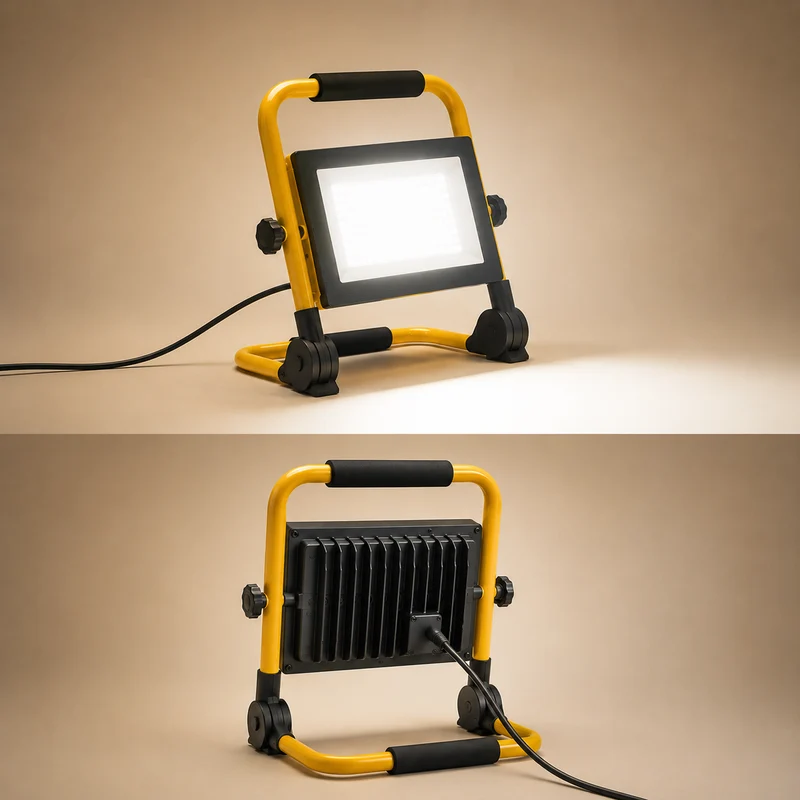 LED-Bauleuchte auf Gestell | Eco-Serie | 100 Watt | IP65 | 4500K – Tageslichtweiß