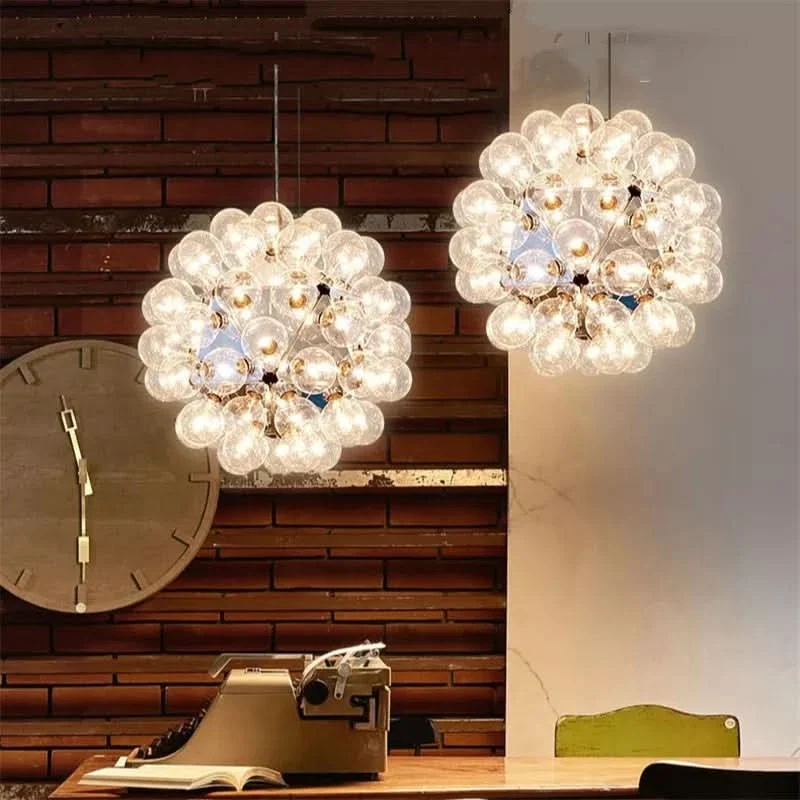 Moderne verstellbare Glasblasen-Pendelleuchte – Bulle