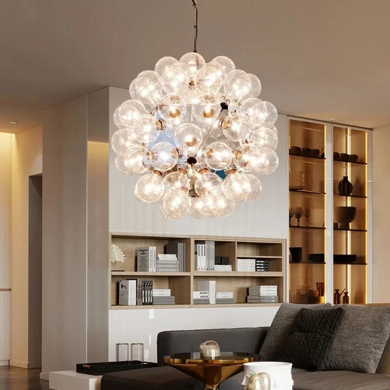 Moderne verstellbare Glasblasen-Pendelleuchte – Bulle