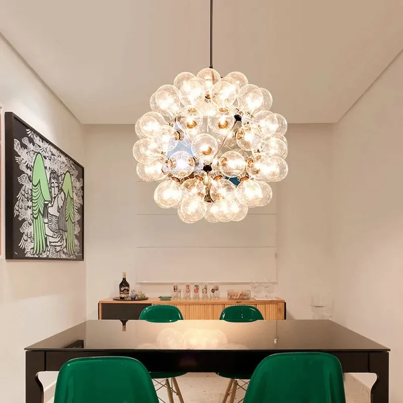 Moderne verstellbare Glasblasen-Pendelleuchte – Bulle