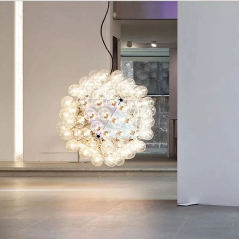 Moderne verstellbare Glasblasen-Pendelleuchte – Bulle